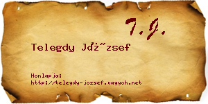 Telegdy József névjegykártya